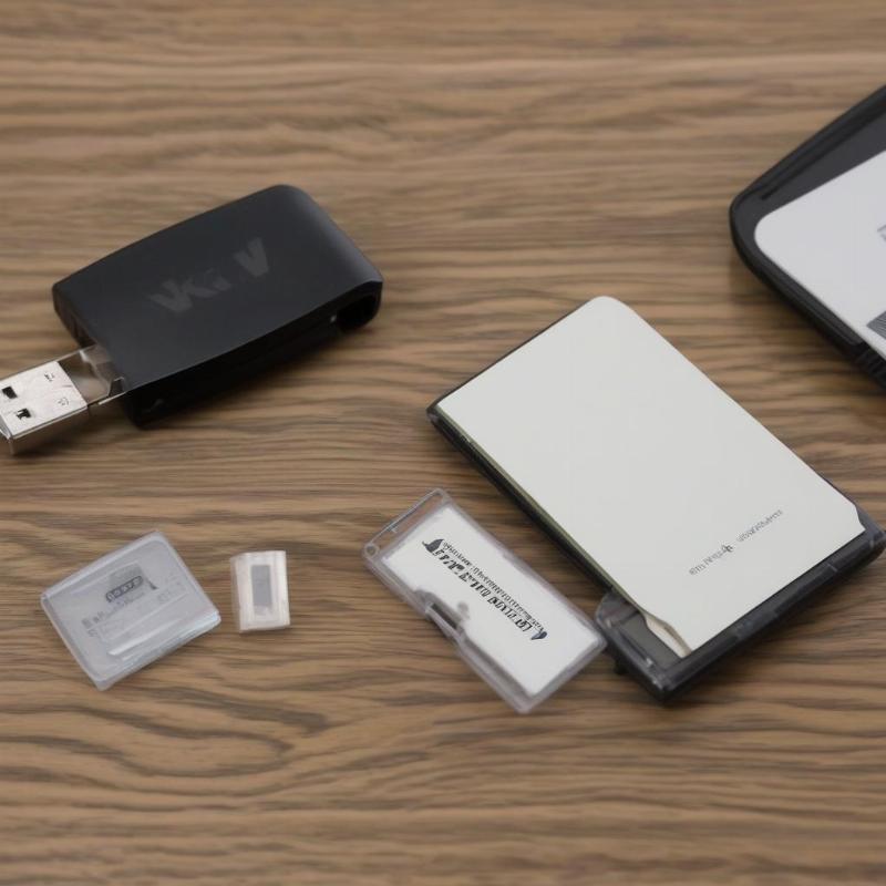 Một chiếc USB cài đặt và đĩa driver cùng các tài liệu hướng dẫn chuẩn bị cài đặt máy tính